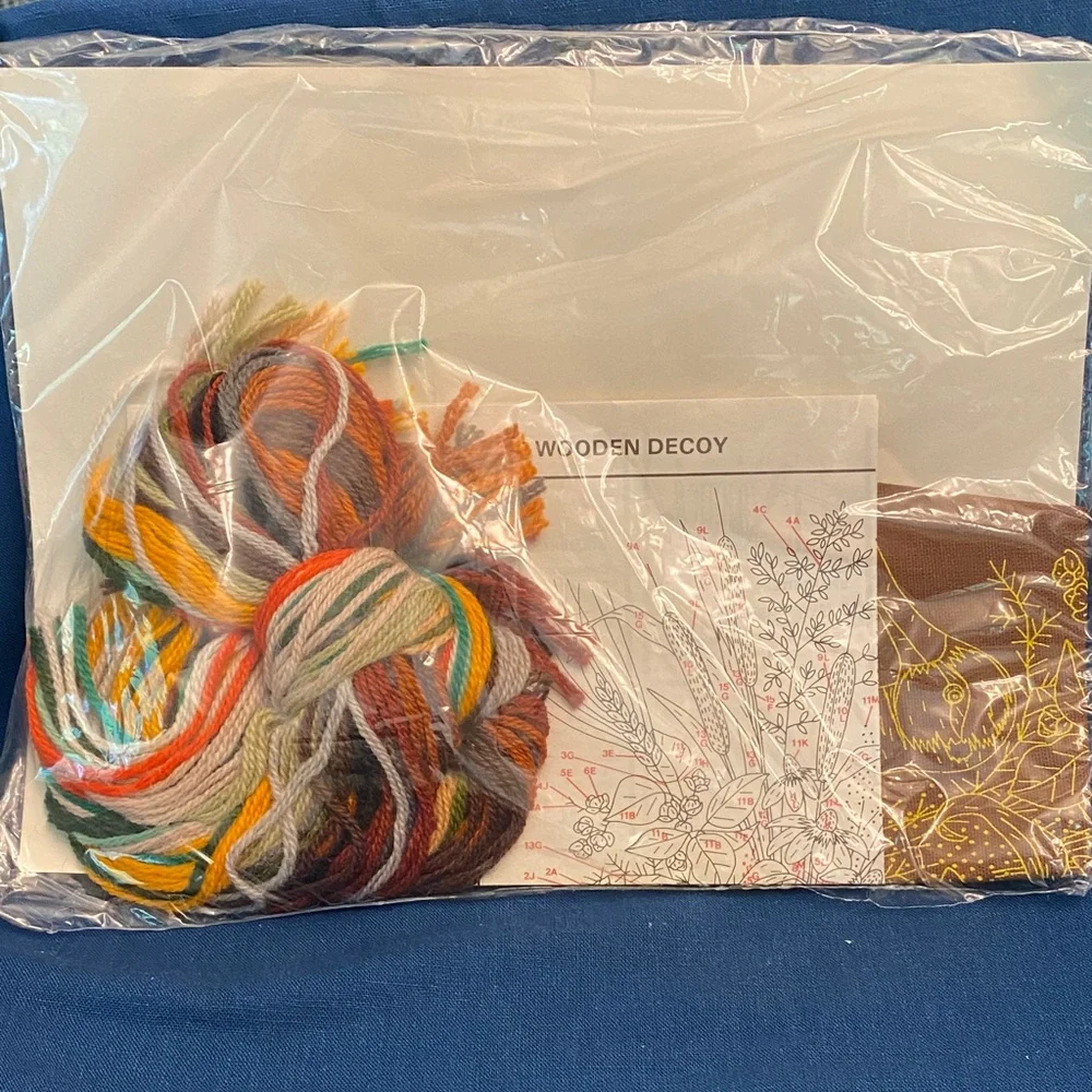 Wooden Duck Embroidery Kit by The Creative Circle - 1984 New Old Stock-Not Open